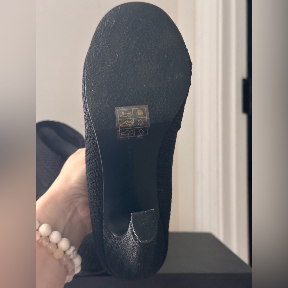 United Nude Folded Hi Woven Black Ankle Boots - Picture 10 of 11